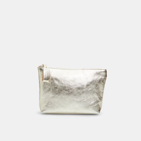 Pochette de mujer de piel, Dorado Pochette de mujer de piel, Dorado